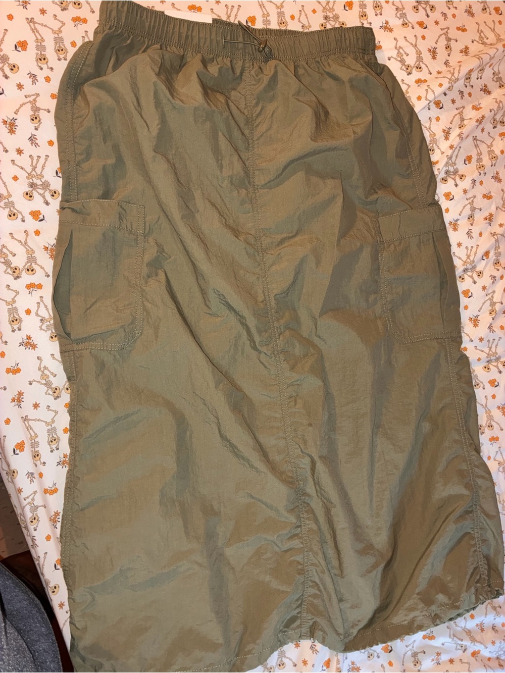 Love Tree Olive Green Maxi Cargo Skirt